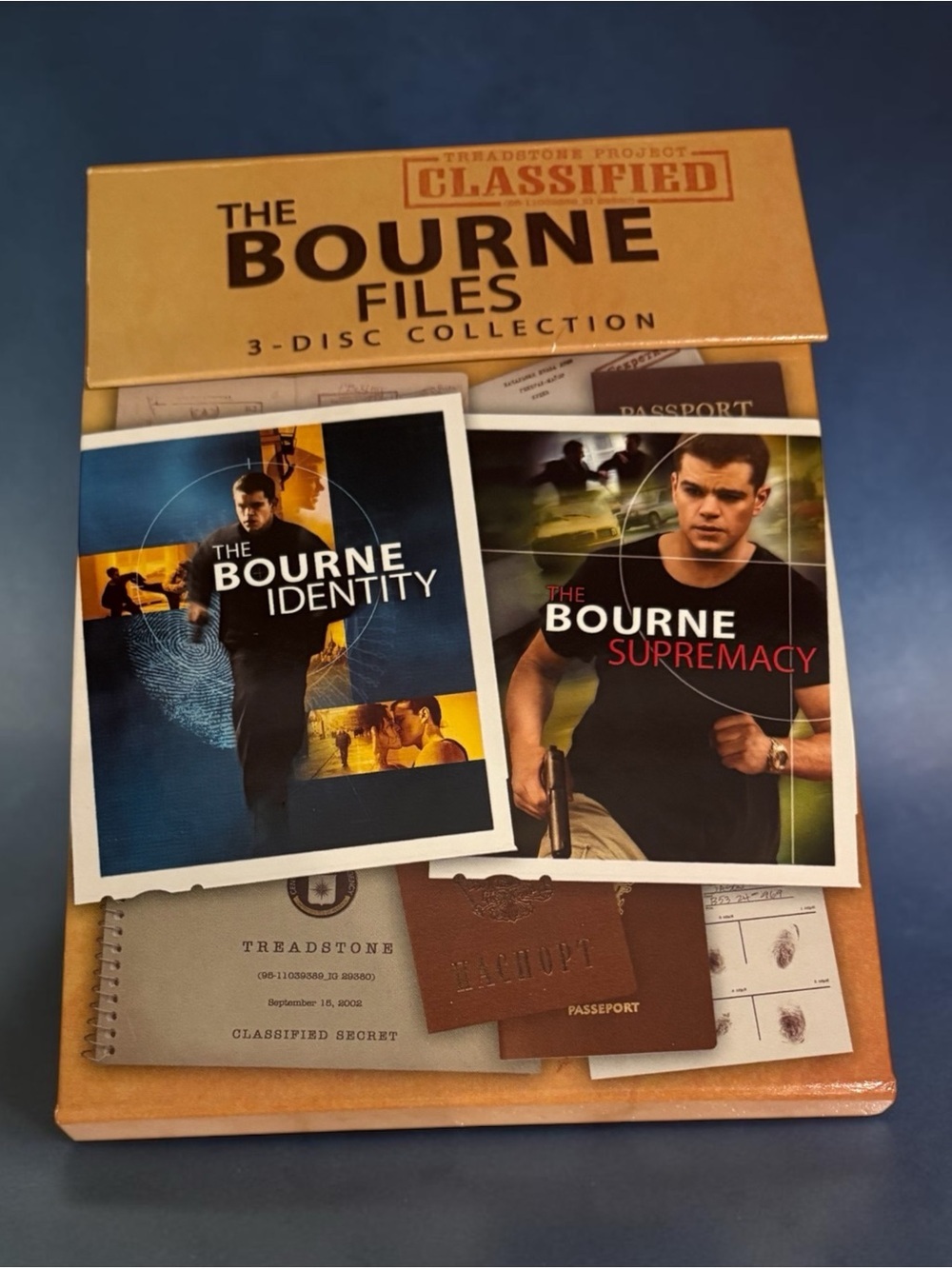 THE BOURNE FILES Collector Edition DVD Set 3 Disc Treadstone Project Classified